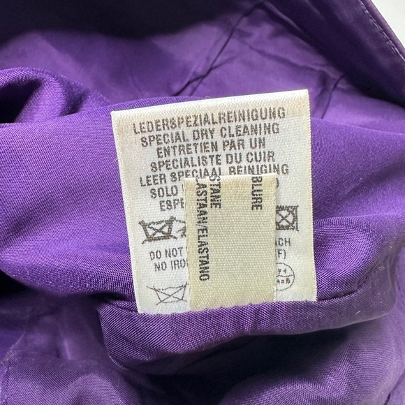 ESCADA 💜 Purple Lambskin Leather Pants 💜 SIZE 36 - Picture 5 of 7